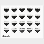 Merry Kerstpiano Keys Typografie Black White Hart Sticker (Vel)