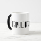 Merry Kerstpiano Keys Typografie Black White Magische Mok (Voorkant links)