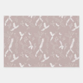 Merry Kerstpine Berries Pattern Blush Inpakpapier Vel (Voorkant 2)