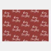 Merry kerstpine Berries Pattern Red Wrapping Inpakpapier Vel (Voorkant 3)
