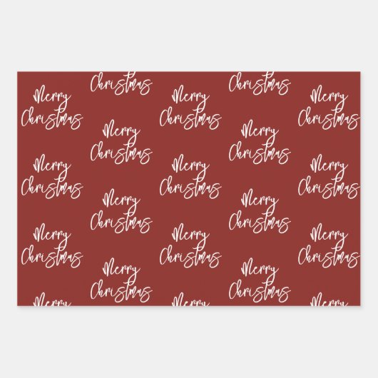 Merry kerstpine Berries Pattern Red Wrapping Inpakpapier Vel (Voorkant 3)