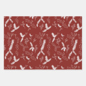 Merry kerstpine Berries Pattern Red Wrapping Inpakpapier Vel (Voorkant 2)