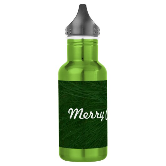 Merry-kerstpine-structuur dicht waterfles  (Links)