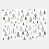 Merry kerstpine Trees Inpakpapier Vel (Voorkant 3)