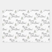 Merry kerstpine Trees Inpakpapier Vel (Voorkant)