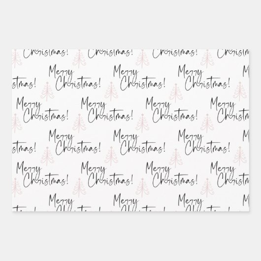 Merry kerstpine Trees Inpakpapier Vel (Voorkant)