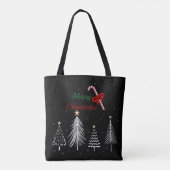 Merry kerstpine Trees Tote Bag (Achterkant)