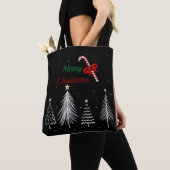 Merry kerstpine Trees Tote Bag (Dichtbij)