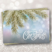 Merry Kerstpines Flat Feestdagenkaart