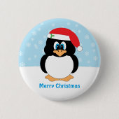 Merry Kerstpinguin Button (Voorkant)