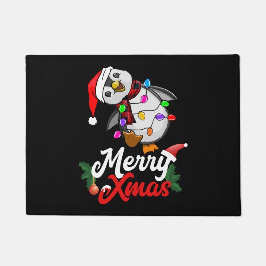 Merry Kerstpinguin Deurmat (Voorkant)