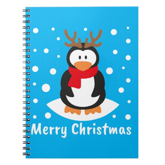 Merry Kerstpinguin Notitieboek (Voorkant)