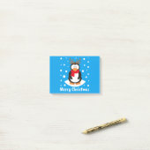 Merry Kerstpinguin Post-it® Notes (Op bureau)