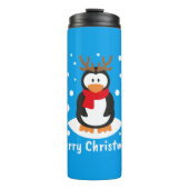 Merry Kerstpinguin Thermosbeker (Voorkant)