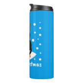 Merry Kerstpinguin Thermosbeker (Geroteerd rechts)