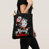 Merry Kerstpinguin Tote Bag (Dichtbij)