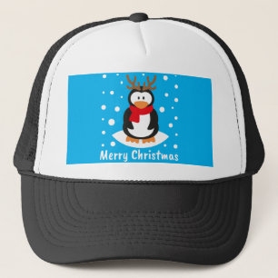 Merry Kerstpinguin Trucker Pet