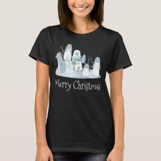 Merry Kerstpinguins Polar Beer Pop Chris T-shirt