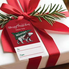 Merry-kerstpoar Beer Boom Delivery Cadeaulabel