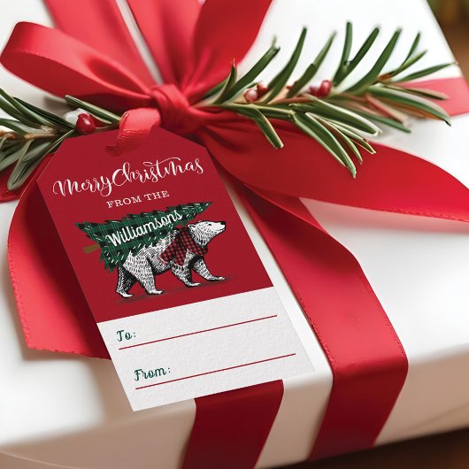 Merry-kerstpoar Beer Boom Delivery Cadeaulabel