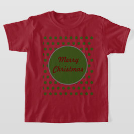 Merry Kerstpoka Dot Kinder T-Shirt (Maroon)