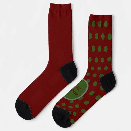 Merry Kerstpoka Dot Mismatch Socks Sokken (Links)