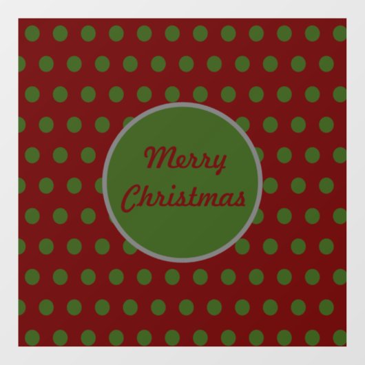 Merry Kerstpoka Dot Window Cling (Maroon) Raamsticker (Vel)