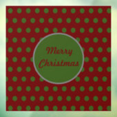 Merry Kerstpoka Dot Window Cling (Maroon) Raamsticker (Vel 3)