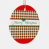 Merry Kerstpoka Dots Keramisch Ornament (Rechts)
