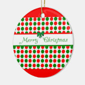 Merry Kerstpoka Dots Keramisch Ornament (Links)