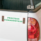 Merry KerstPriecīgus Ziemassvētkus Bumpersticker (Op Truck)