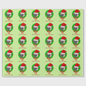 Merry Kerstpug Cadeaupapier (Vlak)