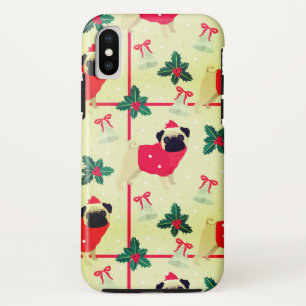 Merry Kerstpug Case-Mate iPhone Case