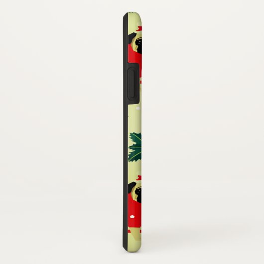 Merry Kerstpug Case-Mate iPhone Case (Achterkant / rechts)