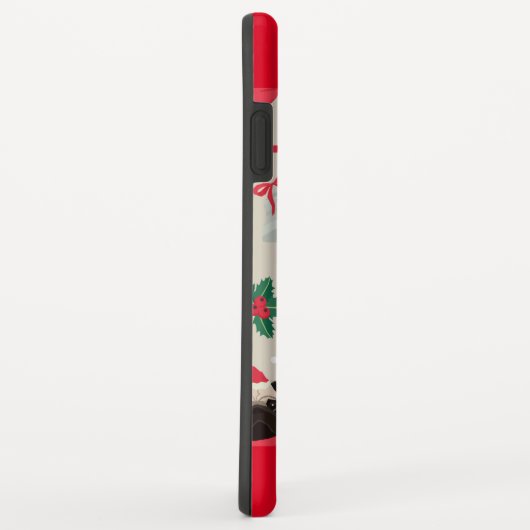 Merry Kerstpug Case-Mate iPhone Case (Achterkant/rechts)
