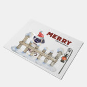 Merry Kerstpug Deurmat (Schuin)