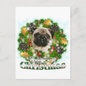 Merry Kerstpug Feestdagenkaart (Voorkant)