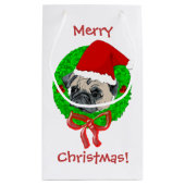Merry Kerstpug Klein Cadeauzakje (Achterkant)