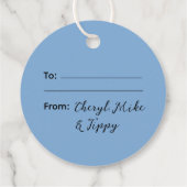 Merry kerstpuppy Photo Pset Blanket Bedankjes Labels (Achterkant)