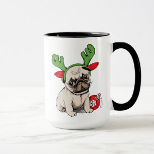 Merry Kerstpuppy Pug Mok