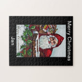 Merry-kerstpuzzle-ontwerp Legpuzzel (Horizontaal)