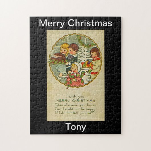 Merry-kerstpuzzle-ontwerp Legpuzzel (Verticaal)