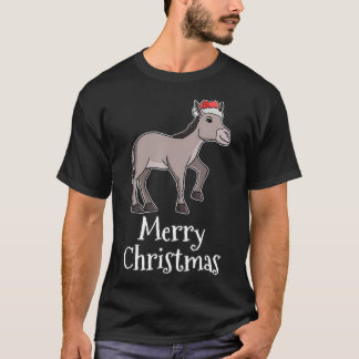 Merry Kerstpyjamas Donkey Santas Pet Gift Don T-shirt
