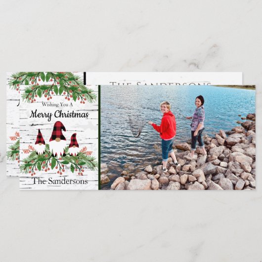 Merry KerstRed Buffalo Pset Gnomes Greenery (Voorkant / Achterkant)