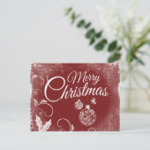 Merry Kerstred magie Feestdagenkaart (Staand voorkant)