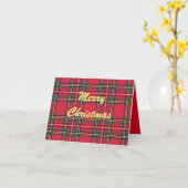 Merry Kerstred Pset Folded Wenskaart Kaart (Gele Bloem)