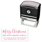 Merry KerstRed Return-adres Zelfinktende Stempel (In situ)