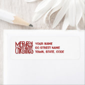 Merry Kerstred Return Label (Insitu)