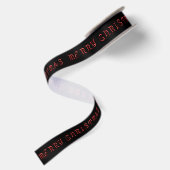 Merry Kerstred Satin Ribbon Satijnen Lint (Achterkant)