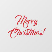 Merry Kerstred script elegant custom text Raamsticker (Vel)